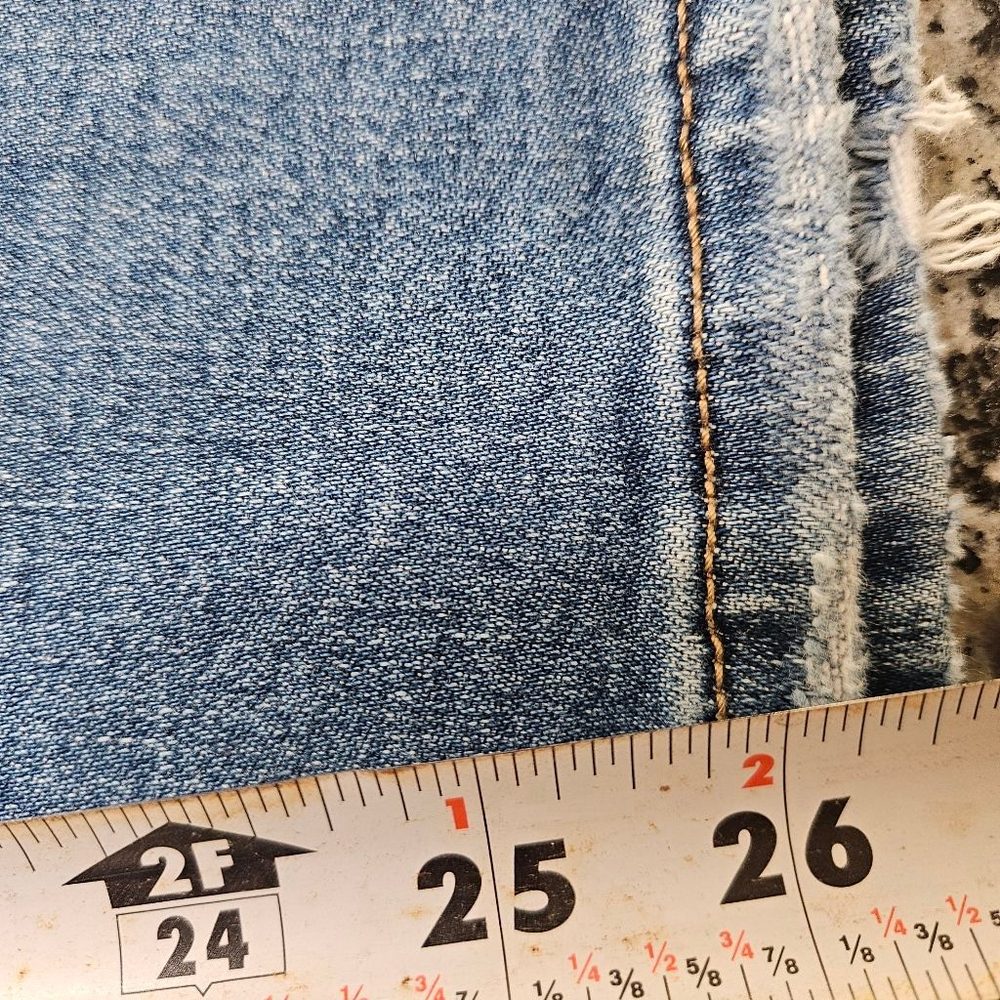 Women’s Vervet High-Rise Straight Leg Jeans – Blue – Size 29 – Frayed Hem - Picture 6 of 9